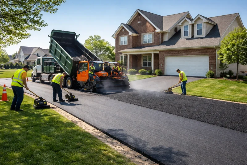 Romeoville Illinois asphalt driveway installation